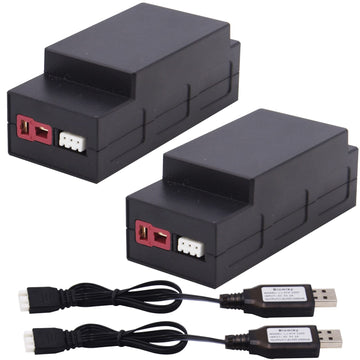 Blomiky 7.4V 2S 1050mAh 7.77Wh Lipo Rechargeable Battery and Charger Cable Replacment for MJX H16 RC Trucks / H16 2S Battery 2