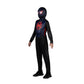 Marvel Miles Morales Official Youth Halloween Costume - Printed Jumpsuit With Fabric Mask (M) Black