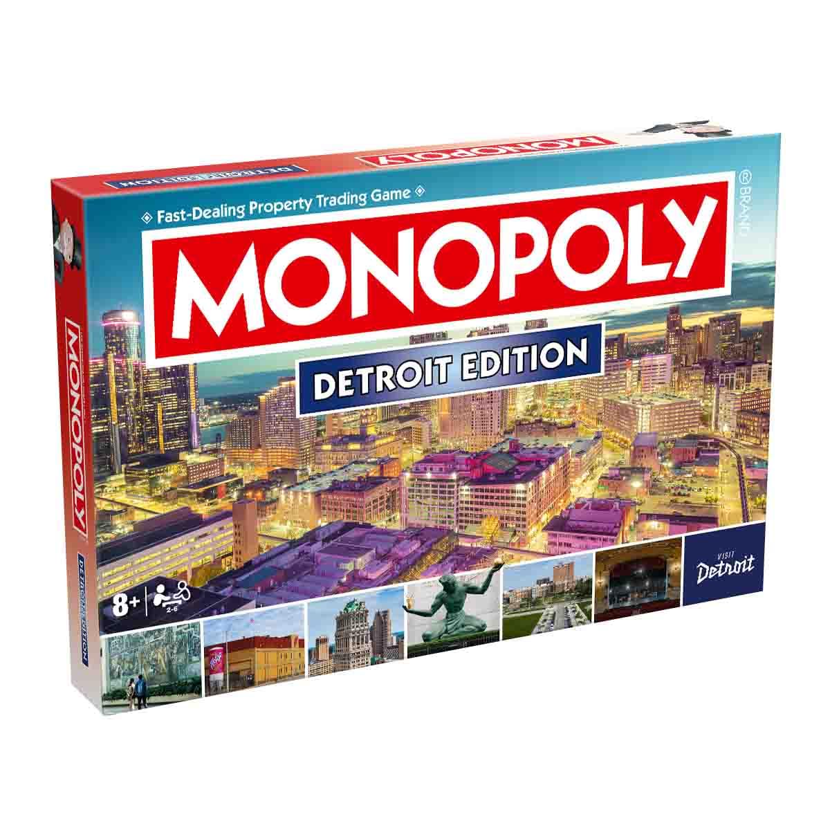 Monopoly Board Game Detroit MI Edition : 2-6 Players Family Board Games for Kids and mature-themeds  Board Games for Kids 8 and up  for Kids and mature-themeds  Ideal for Game Night