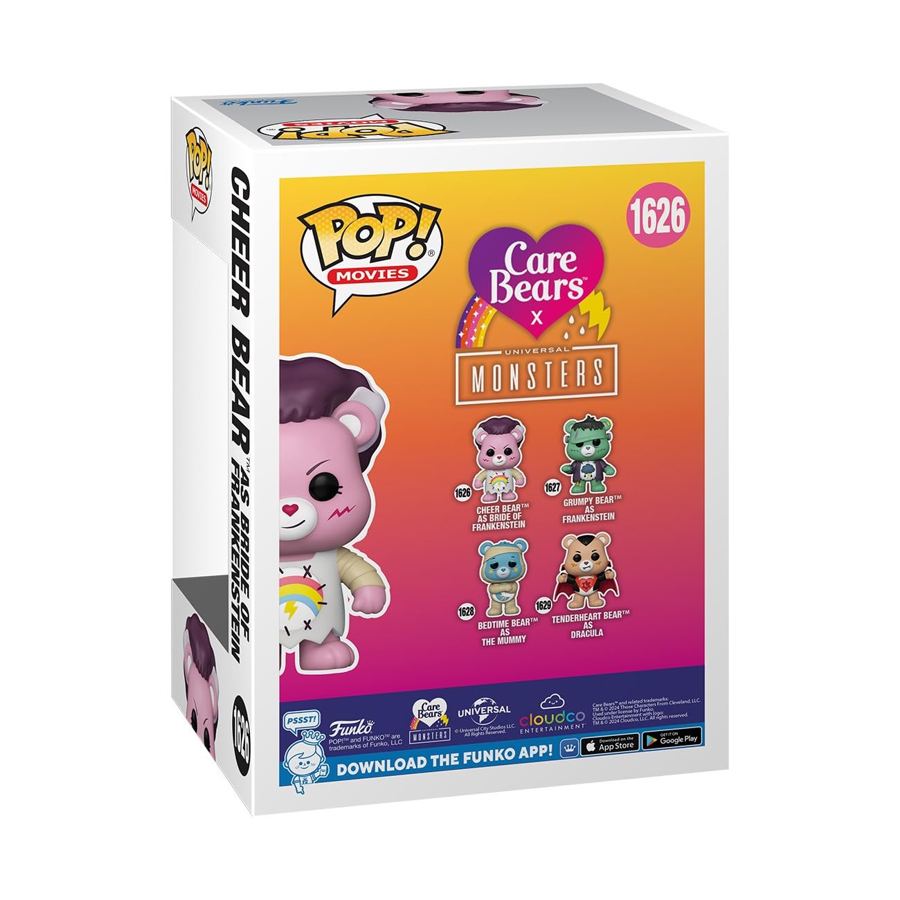 Funko Pop Movies: Universal Monsters X Care Bears - Cheer Bear Bride Of Frankenstein - Collectable Vinyl Figure - Gift Idea - Of