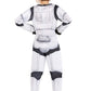 Star Wars Stormtrooper QUALUX Costume (Child) - Qualux Jumpsuit with 3D Half Mask - Size Large White