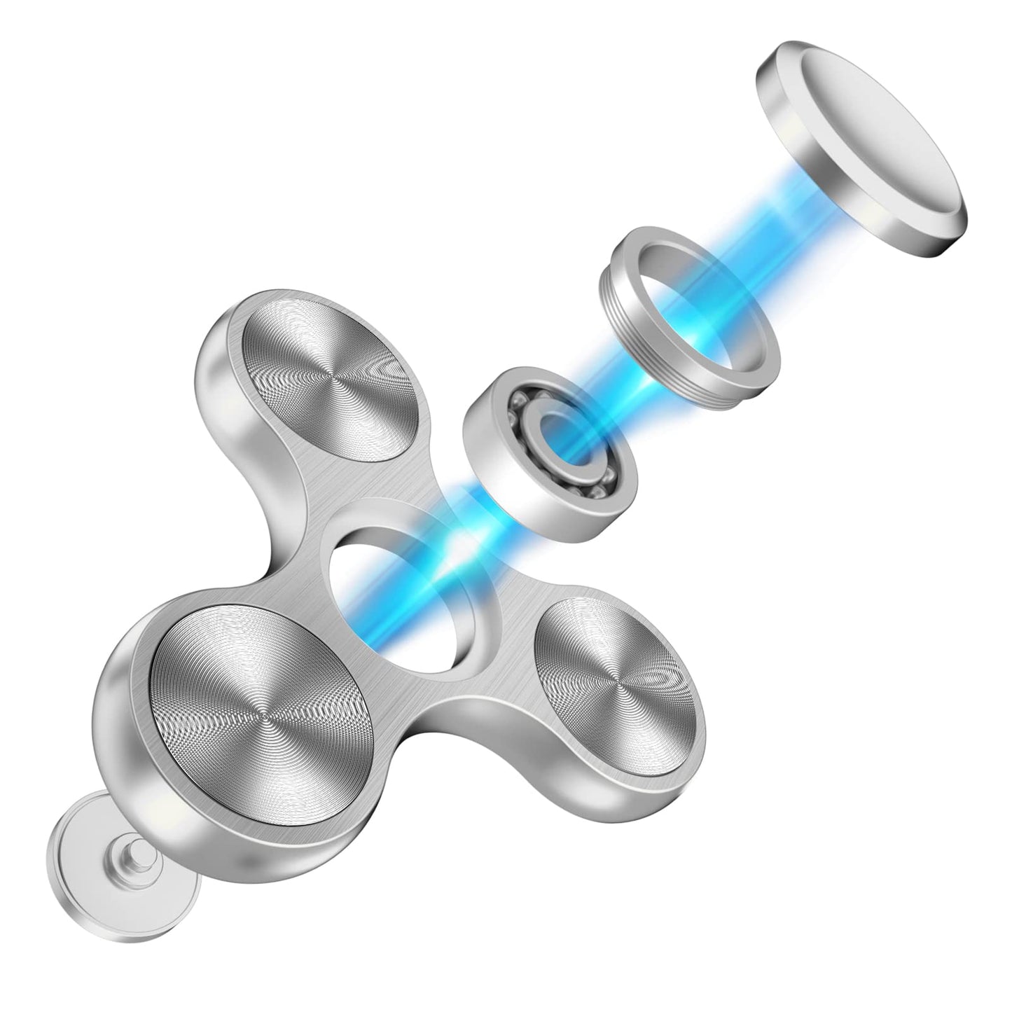 ATESSON Fidget Spinners Toy  4 to 10 min Spins  Ultra Durable Stainless Steel  Bearing High Speed Precision Metal Material Hand Fidget Spinner for Kids/mature-themed