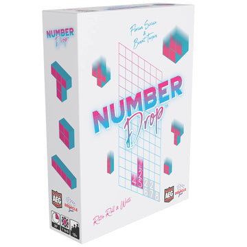 Aeg Number Drop - Retro Roll & Write, Video Game Theme, Polyomino, Ages 10+, 1-6 Players, 20 Min