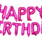 Pigetale Happy Birthday Banner, 16 Inch Mylar Foil Letters Sign Bunting Happy Birthday Balloon Letters Balloons Reusable Ecofrie