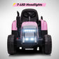 12V Kids Ride On Tractor With Trailer & Remote Control, Toddler Battery Powered Electric Vehicle, Slow Start 7Led Headlights Usb Music Player 2+1 Gear Shift, Pink, 35W/ Eva Tire