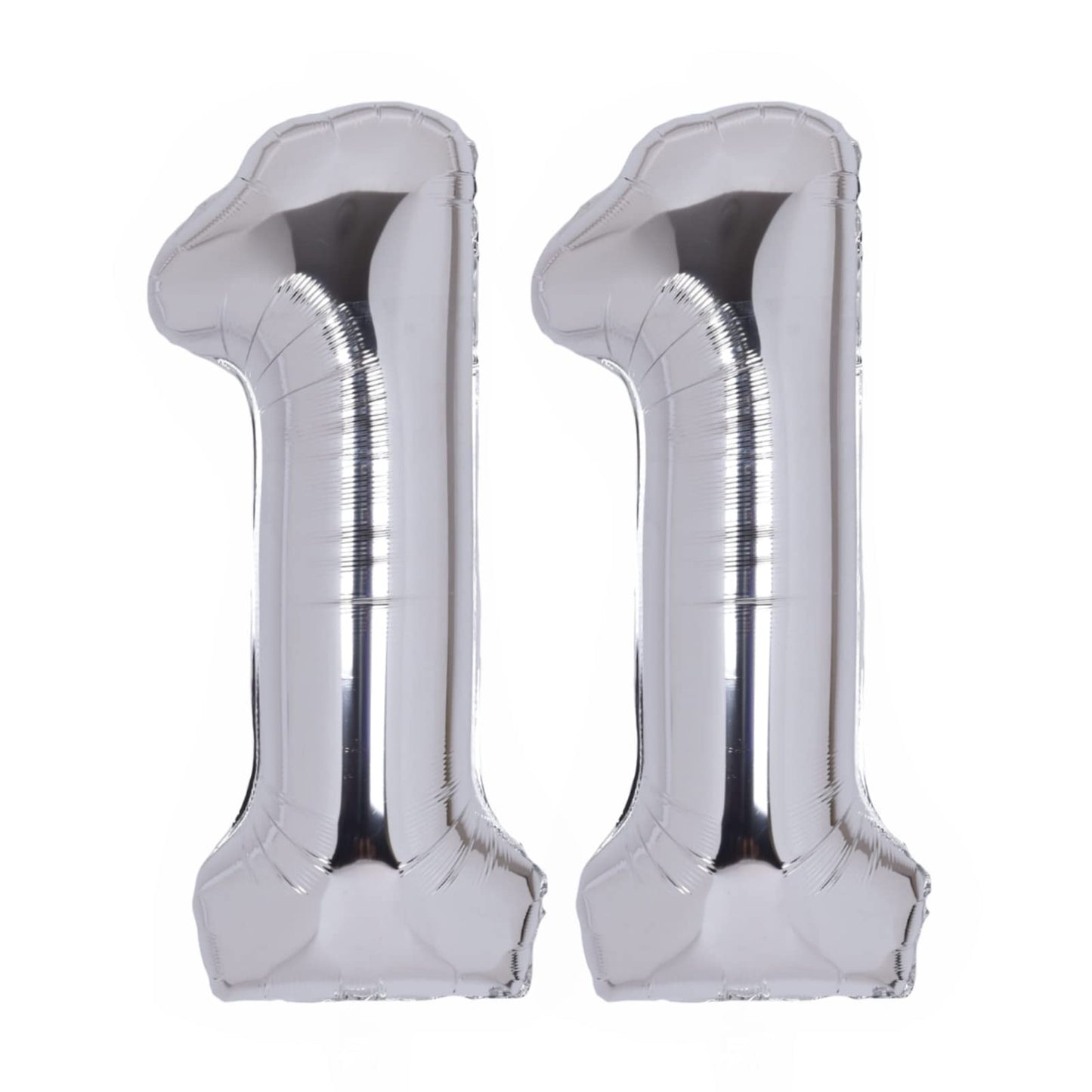 40 Inch Number 11 Balloon Silver Jumbo Giant Big Large Number 11 Foil Mylar Silver Balloons 11Th Birthday Party Anniversary Deco