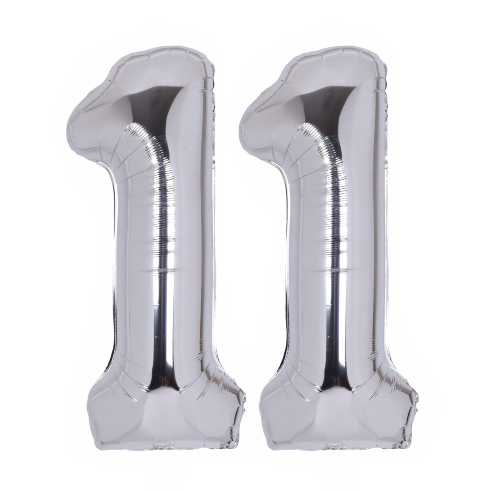 40 Inch Number 11 Balloon Silver Jumbo Giant Big Large Number 11 Foil Mylar Silver Balloons 11Th Birthday Party Anniversary Deco