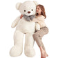 Ikasa Giant Teddy Bear Plush Toy Stuffed Animals (White, 59 Inches)