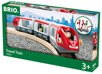 Brio World 33505 - Travel Train Set - Premium 5 Piece Wooden Toy Set For Toddlers | Ideal Birthday Compatible With All Brio Railway Toys