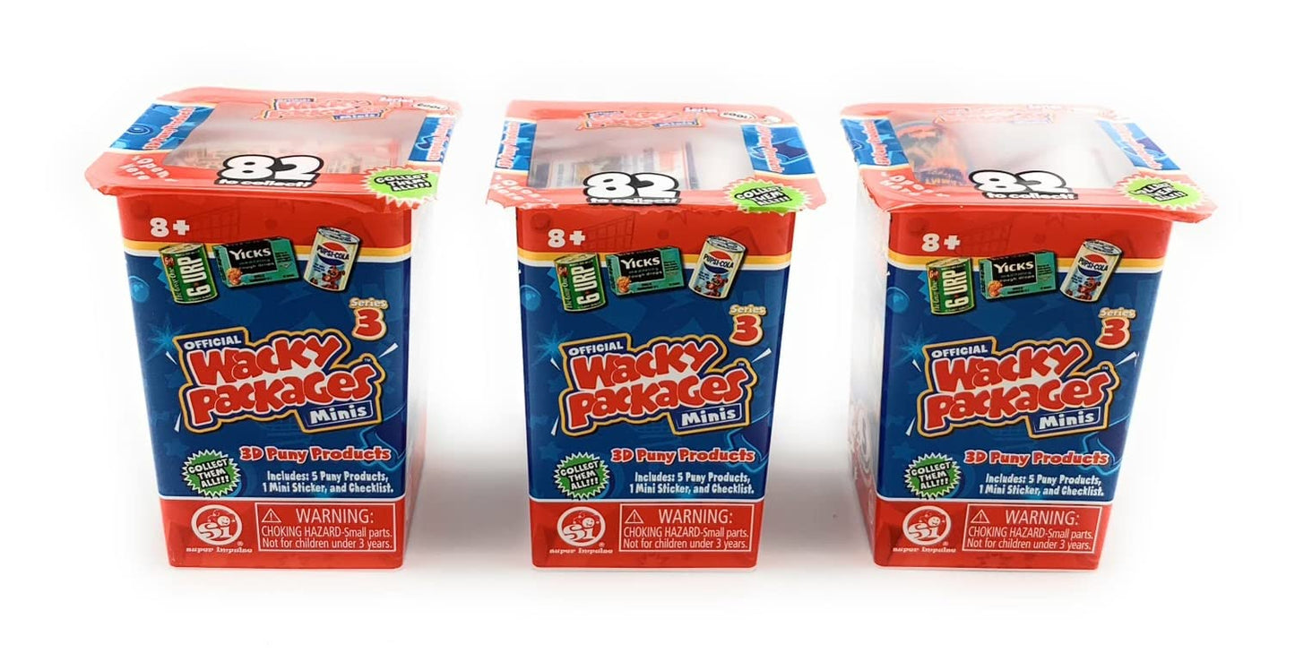 World'S Smallest Wacky Packages Minis Series 3 - 3 Pack Bundle