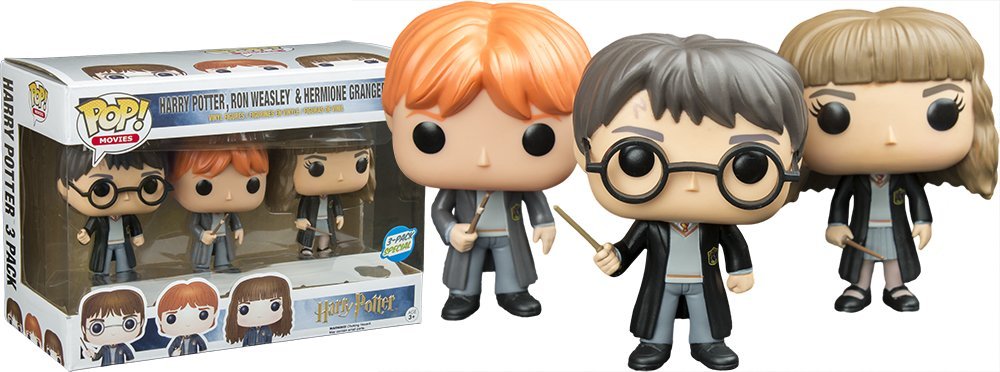 Funko Pop! Harry Potter Ron Weasley Hermione Granger 3 Pack Special