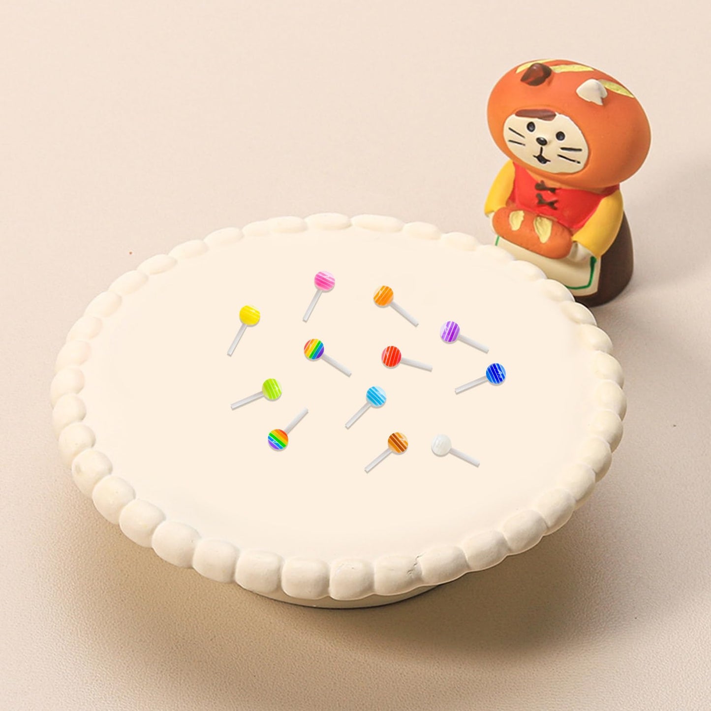 100 Pieces Mini Lollipop For Dollhouse Miniatures Mini Food For Crafts Tiny Resin Things For Dollhouse Mini Kitchen Micro Landsc