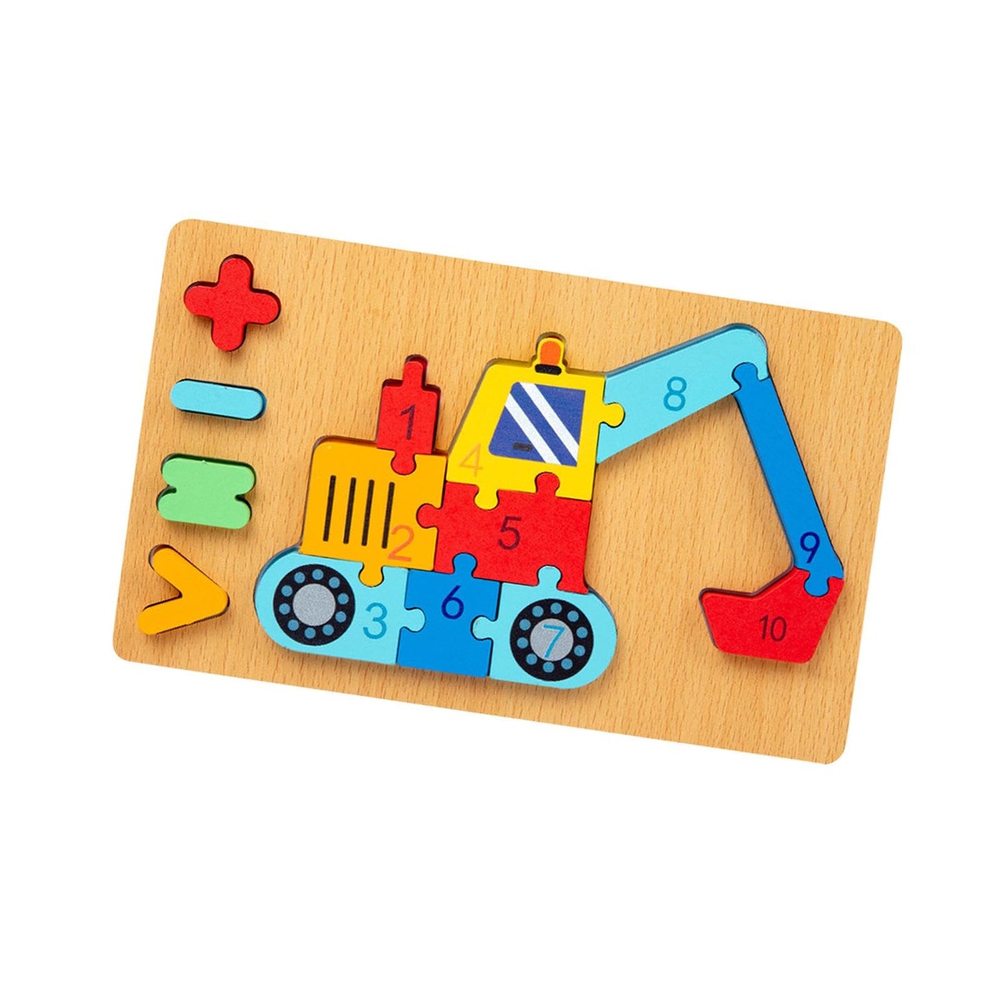 MerishoppNumber Puzzle Montessori Toys For 3 Year Old For Preschool Fine Motor Skills Excavators|Baby|Toys For Baby|Developmenta