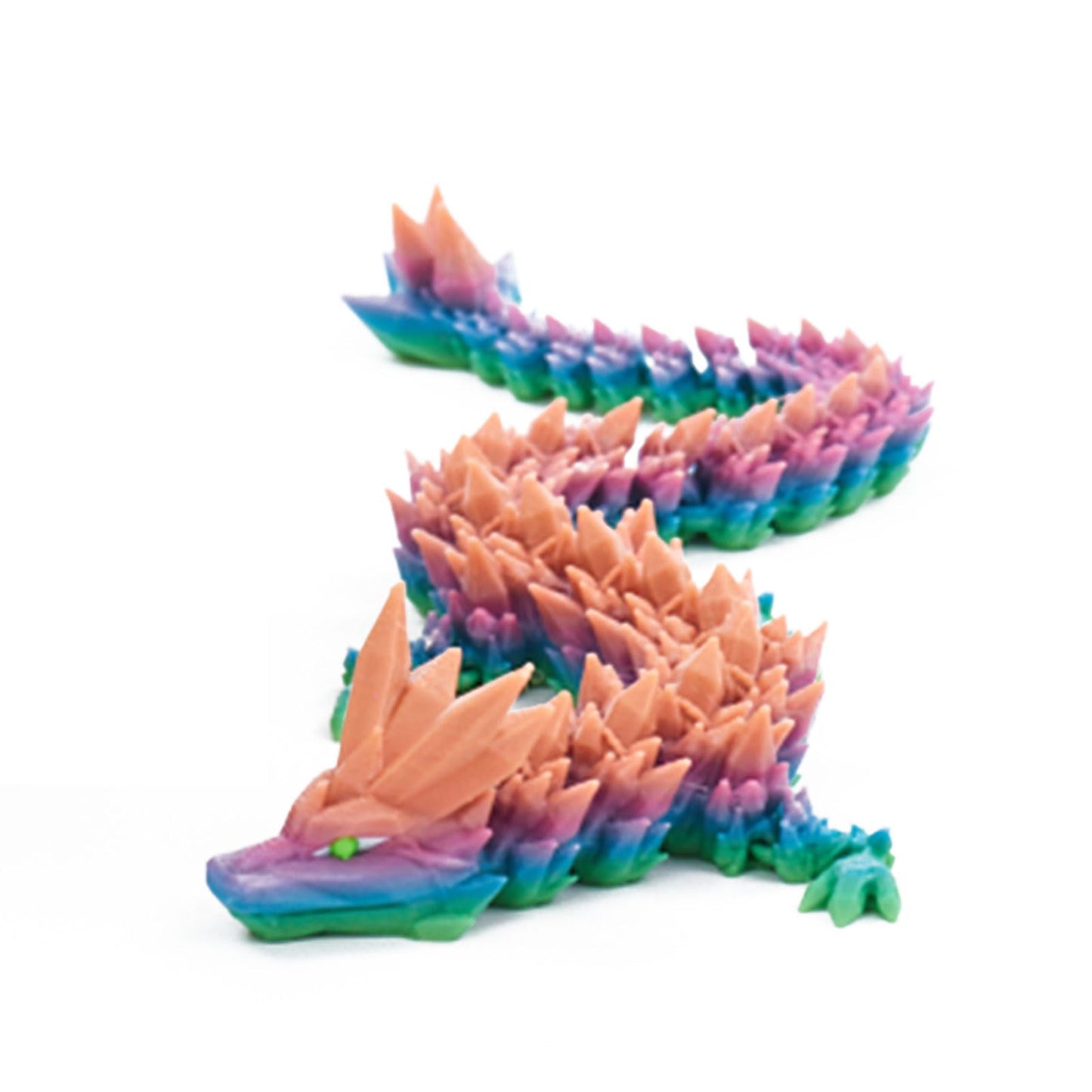 Exqdynm 3D Printed Dragon Egg Toy 12'' Crystal Articulated Dragon Decor Collectible