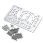 WEFEINO 4PCS Metal Side Door Hinge Cargo Box Hinge for 1/14 Tamiya RC Tractor Trailer Truck Car