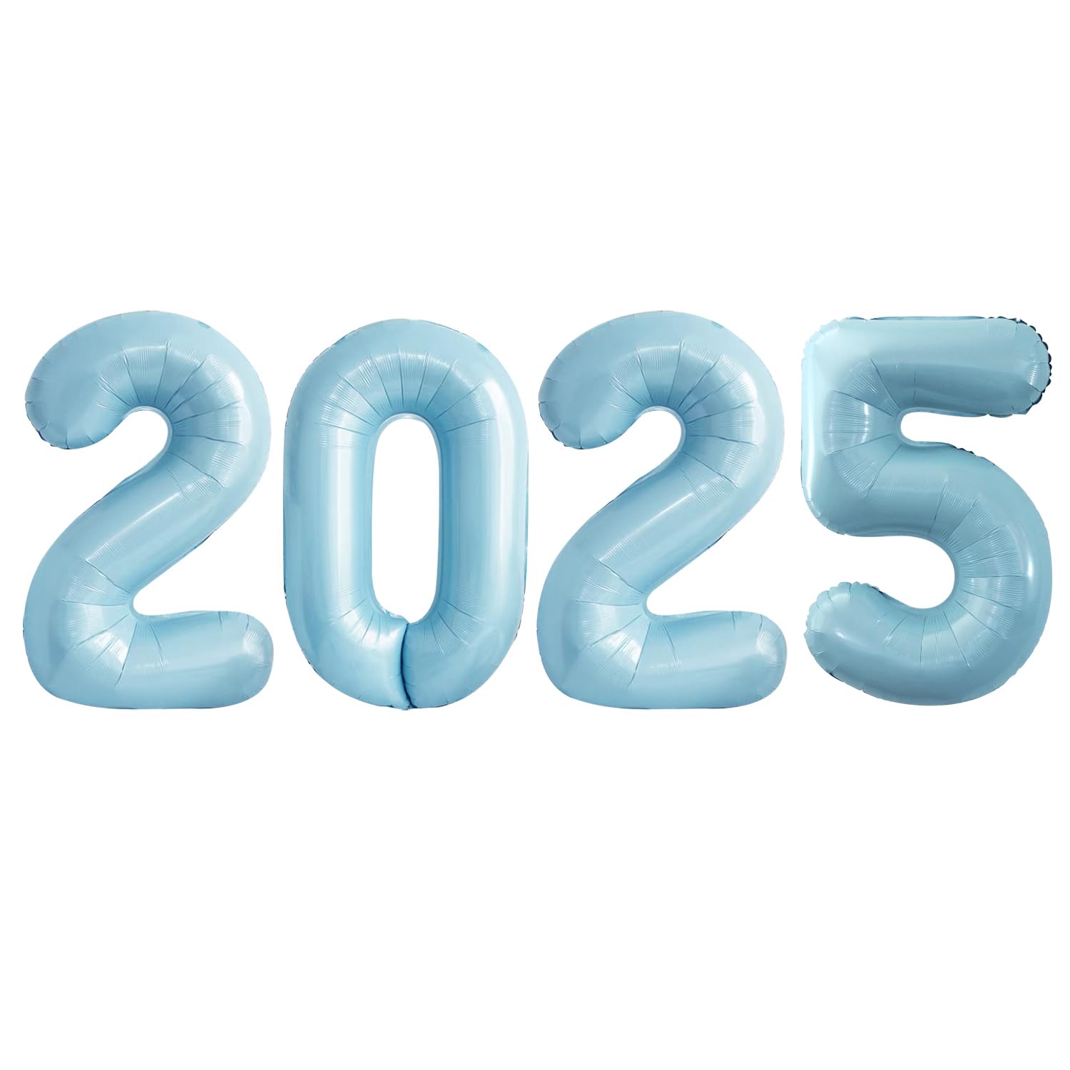 Goer 2025 Foil Number Balloons For 2025 New Year Eve Festival Party Supplies Graduation Decorations (Light Blue,32 Inch)