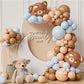 Bear Balloon Garland Arch Kit 121Pcs Brown Blue And Bear Foil Woodland Animal Balloons For We Can Bearly Waits Bear Theme Birthd
