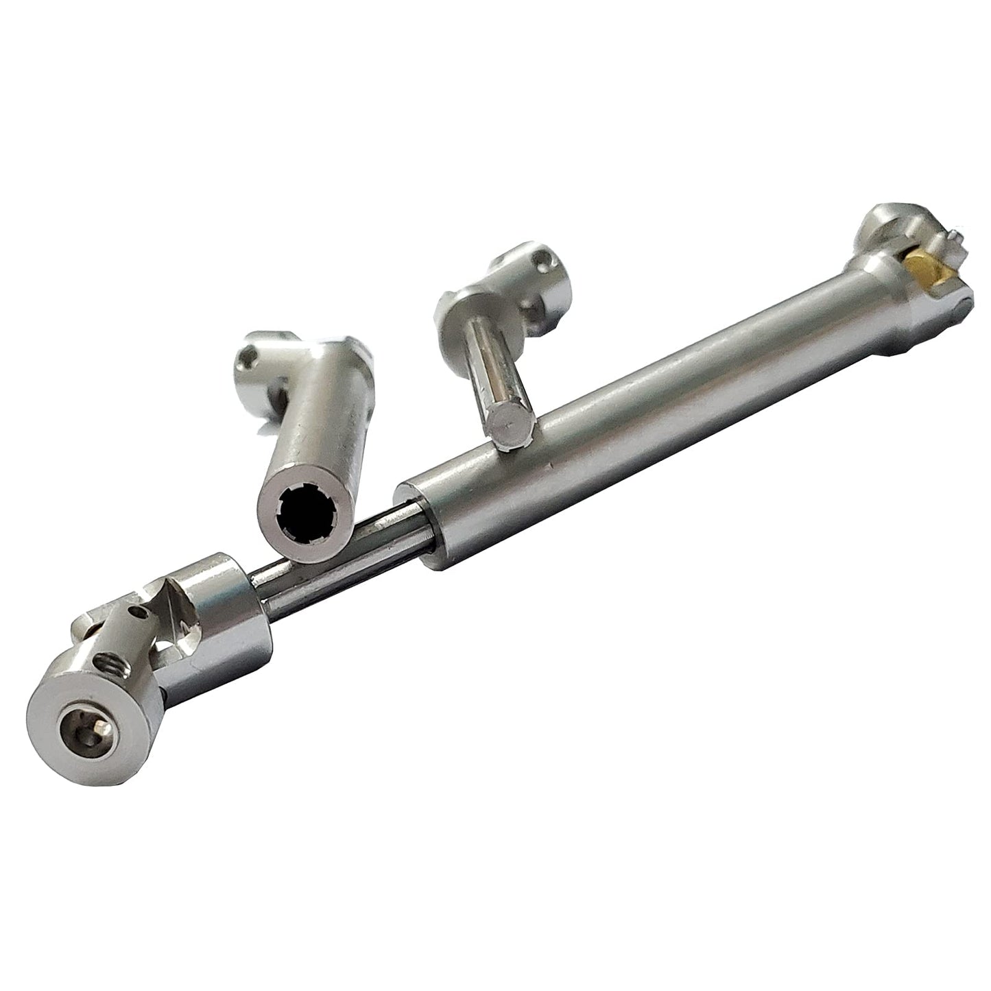 AMOGOT 2Pcs Stainless Steel Drive Shafts 112-165mm for 1/10 RC Crawler Trx4 SCX10 Wraith Axial SCX10II Capra D90 TF2 Redcat Gen7