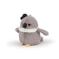 Adorlynetty Grey Crows Stuffed Animals with Hat Cute Little Bird Plushie Gift for Kids & Friends