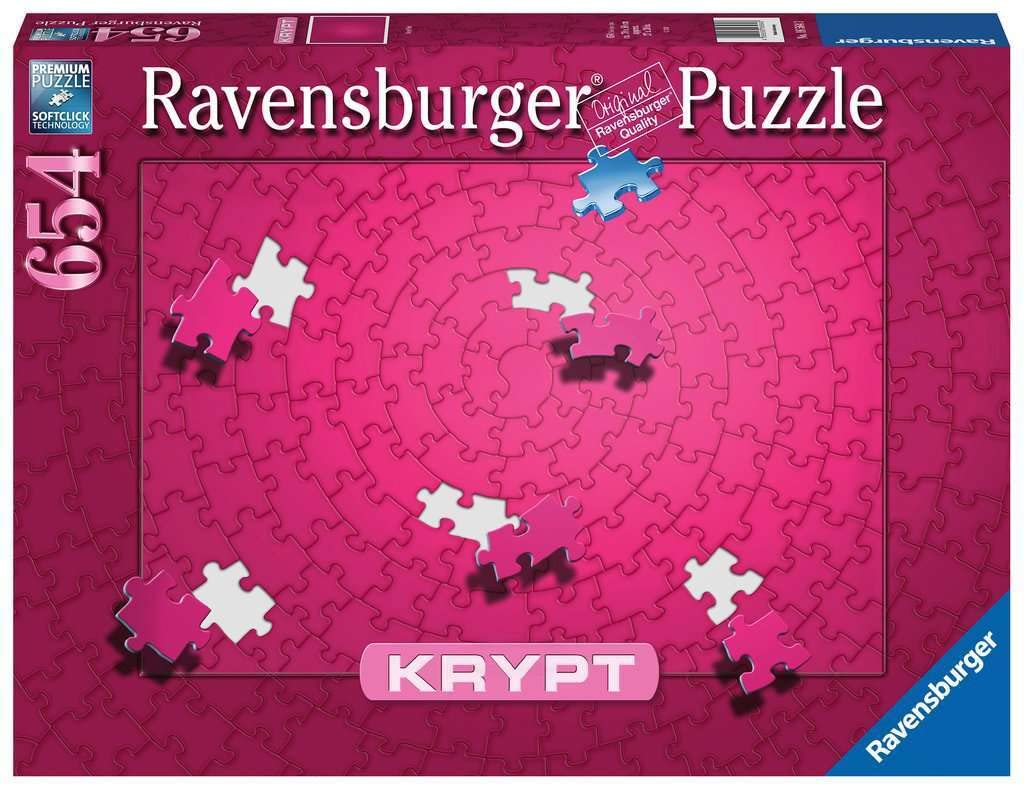 Ravensburger Krypt Pink 654 Piece Jigsaw Puzzle For Adults - 16564 - Every Piece Is Unique, Softclick Technology Means Pieces Fi