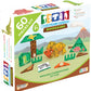 Tytan TILES Dinosaurs 60-Piece Magnetic Tiles Building Set, Dino Safari Land Kids STEM Toy, Creative Play, Shape & Pattern Recog