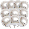 Kalor 10 Pcs 22 Inch Silver Mylar Balloons, Large 4D Giant Round Foil Balloon Big Mirror Metallic Balloons For Birthday Party Baby Shower Gender Reveal Supplies
