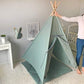 Rongfa Kids Teepee Tent With White Pom Pom - Indoor Play Teepee For Children Boys Portable Play House (Green)