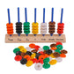 SquareDrop Decimal Abacus 70 Beads with 7 Wire  Place of Value  Mathematics  Geometry Brain Boosting Mathematical Activities 