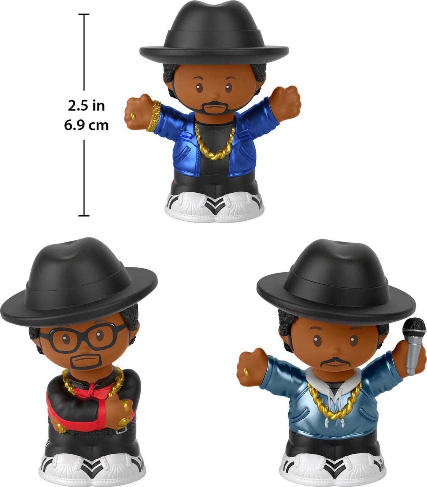 Little People Collector Run DMC Special Edition Set - 3 Figures for Adults, Multi, Plastic - Model GTM02