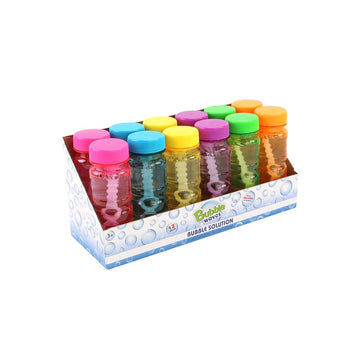 Big Bubble Bottle 24 Pack - 4Oz Blow Bubbles Solution Novelty Summer Toy - Activity Party Favor Assorted Colors Set