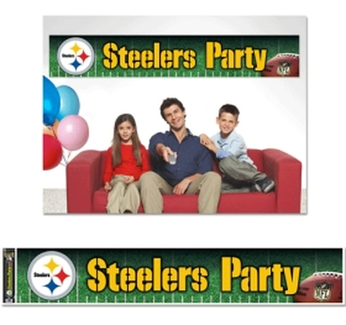 Wincraft NFL Pittsburgh Steelers WCR48850011 Party Banner, 12 x 65