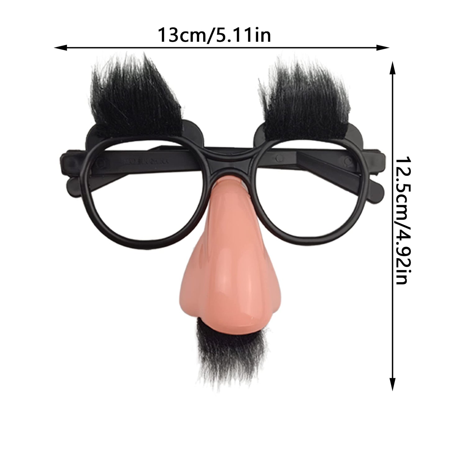PPXMEEUDC 6 PCS Disguise Glasses with Funny Nose with Eyebrows and Mustache Perfect Party Favors for Costume Halloween and Birth