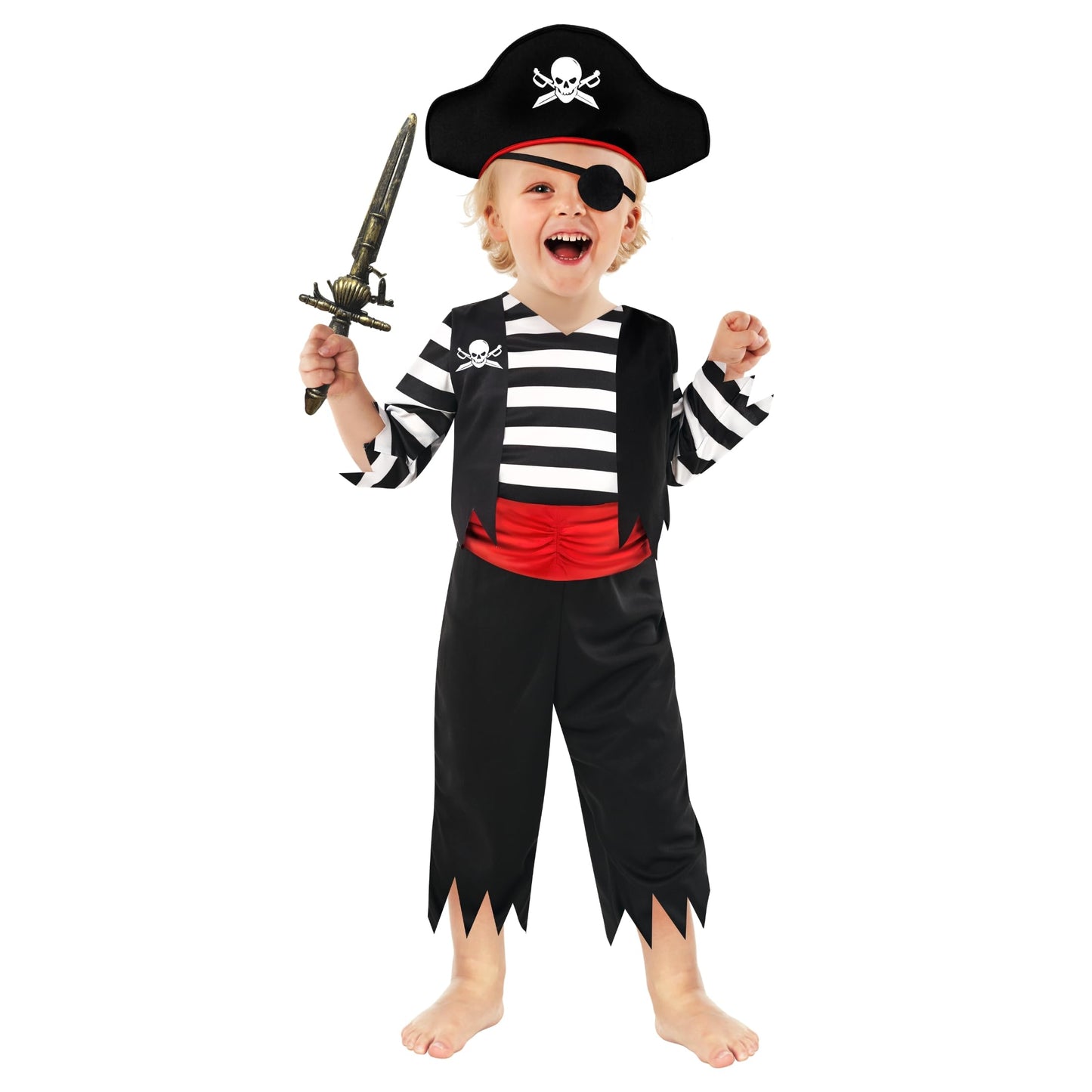 Morph Toddler Kids Pirate Costume Boys Pirate Costume Accessories for Kids Halloween Pirates Outfit Boys, Small