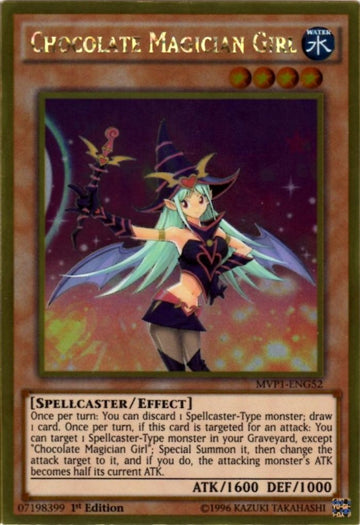 Yu-Gi-Oh! - Chocolate Magician Girl (Mvp1-Eng52) - The Dark Side Of Dimensions Movie Pack Gold Edition - 1St Edition - Gold Rare