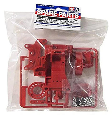 Tamiya - 300050478 Parts Gear Case Rear, TA01/02, Red