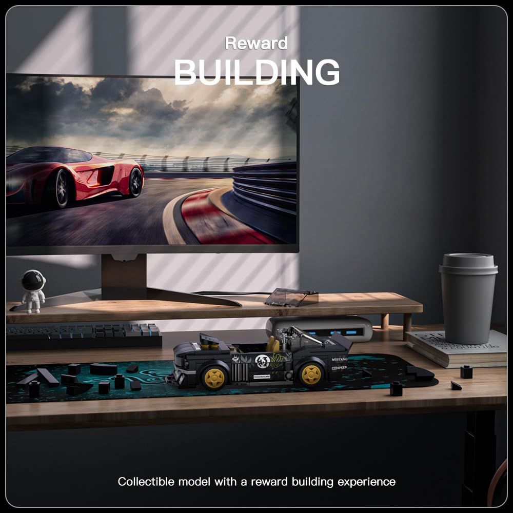 Mould King Speed Champion Car Building Toys with Acrylic Display Case Model Race Car Toy Building Blocks Kit 27024 Collectible R