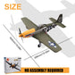 Rc Airplane Brushless P51D Mustang Rc Plane Ready To Fly Remote Control Airplane Fighter With 6-Axis Gyro, 3 Flight Modes & Aero