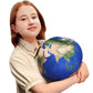 ELAINREN Adorable Blue Earth Plush Buddy Toy Science Astronomy Space Solar System Educational Stuffed Blue Planet Dolls-10.6Inch
