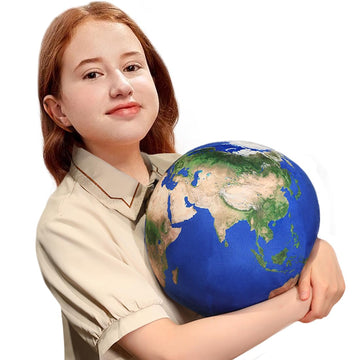 ELAINREN Adorable Blue Earth Plush Buddy Toy Science Astronomy Space Solar System Educational Stuffed Blue Planet Dolls-10.6Inch