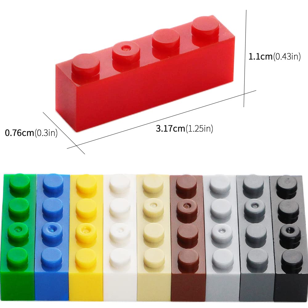 Feleph 360 Pieces 1X4 Bricks Classic Parts Building Creative Play Blocks Set Toy Classic Accessories Compatible With 3010 3066 M
