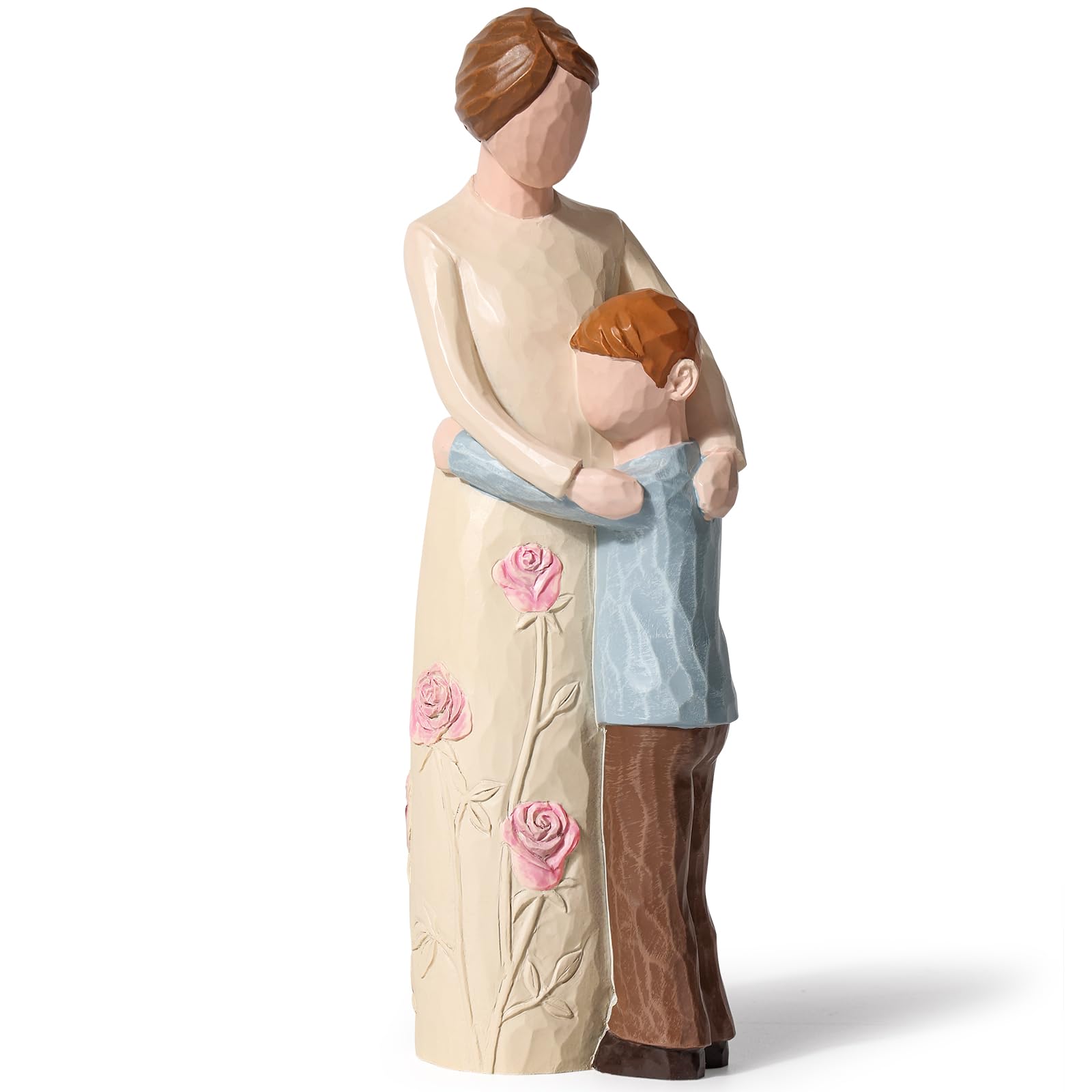 Yuideary Gifts For Mom From Son – Hand-Painted Mother And Son Figurines, Thoughtful Resin Sculpture Keepsake, Perfect Mother Son Gifts For Thanksgiving, Christmas, Mother’S Day, Or Birthday.
