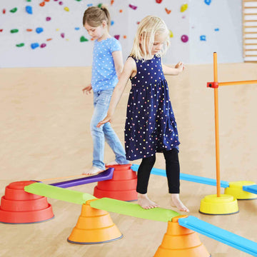 Gonge Build N' Balance Intermediate Set - Complete Balance Course For Sensory Exploration And Balance Training - Set Of 13 Pieces