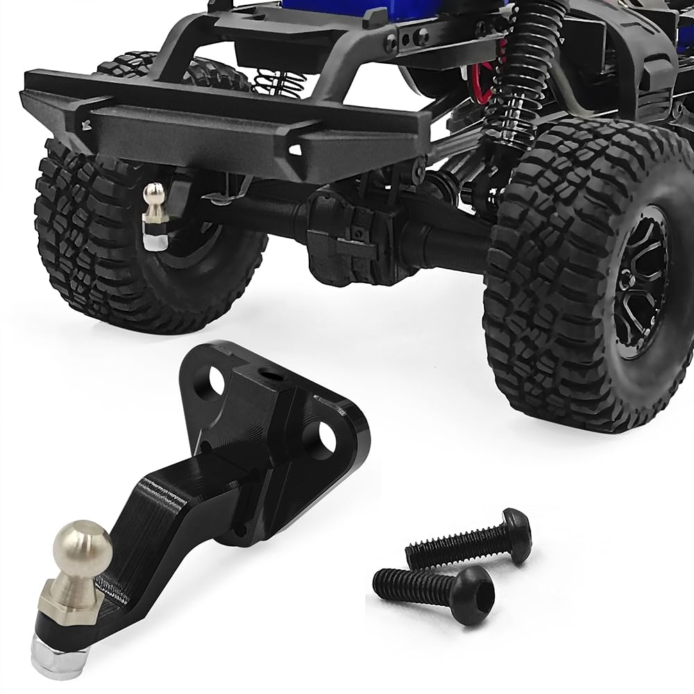 RCHUBAM 1Set Rear Bumper Tow Trailer Hook Hitch for 1/18 TRX4M Bronco Defender RC Crawler Car
