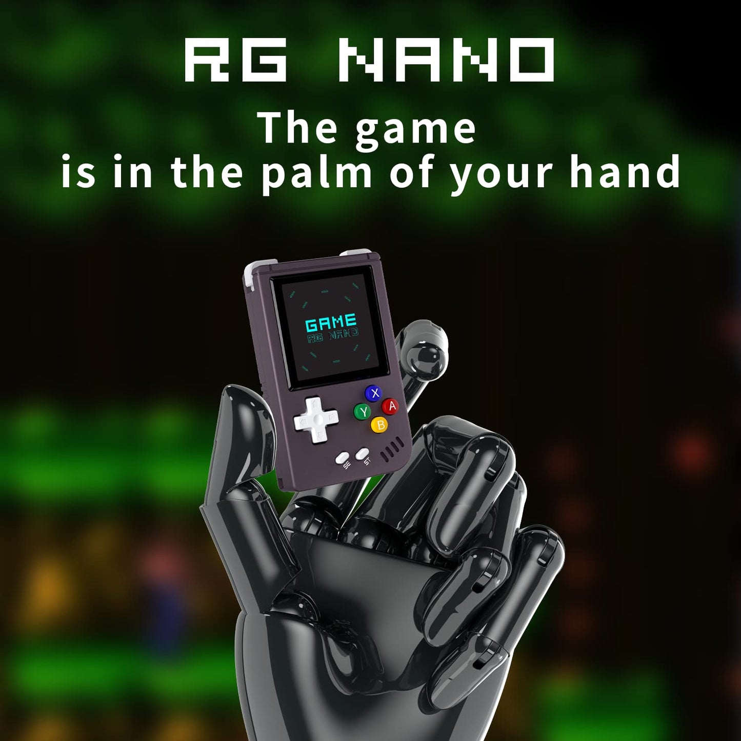 Rg Nano Retro Handheld Game Console,Rg Nano Portable Game Mini Aluminum Alloy With 1.54 Inch Ips Screen,Rg Nano With 64G Tf Card
