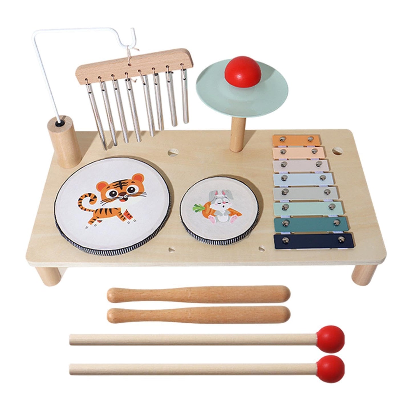 Calandis Kids Percussion Instrument Early Education Xylophone Drum Kits For Gift Kids | Music & Art | Educational
