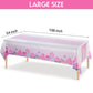 3 Pieces Ice Cream Party Tablecloth Ice Cream Table Cover Disposable Plastic Tablecloth Summer Table Covers for Baby Girls Showe