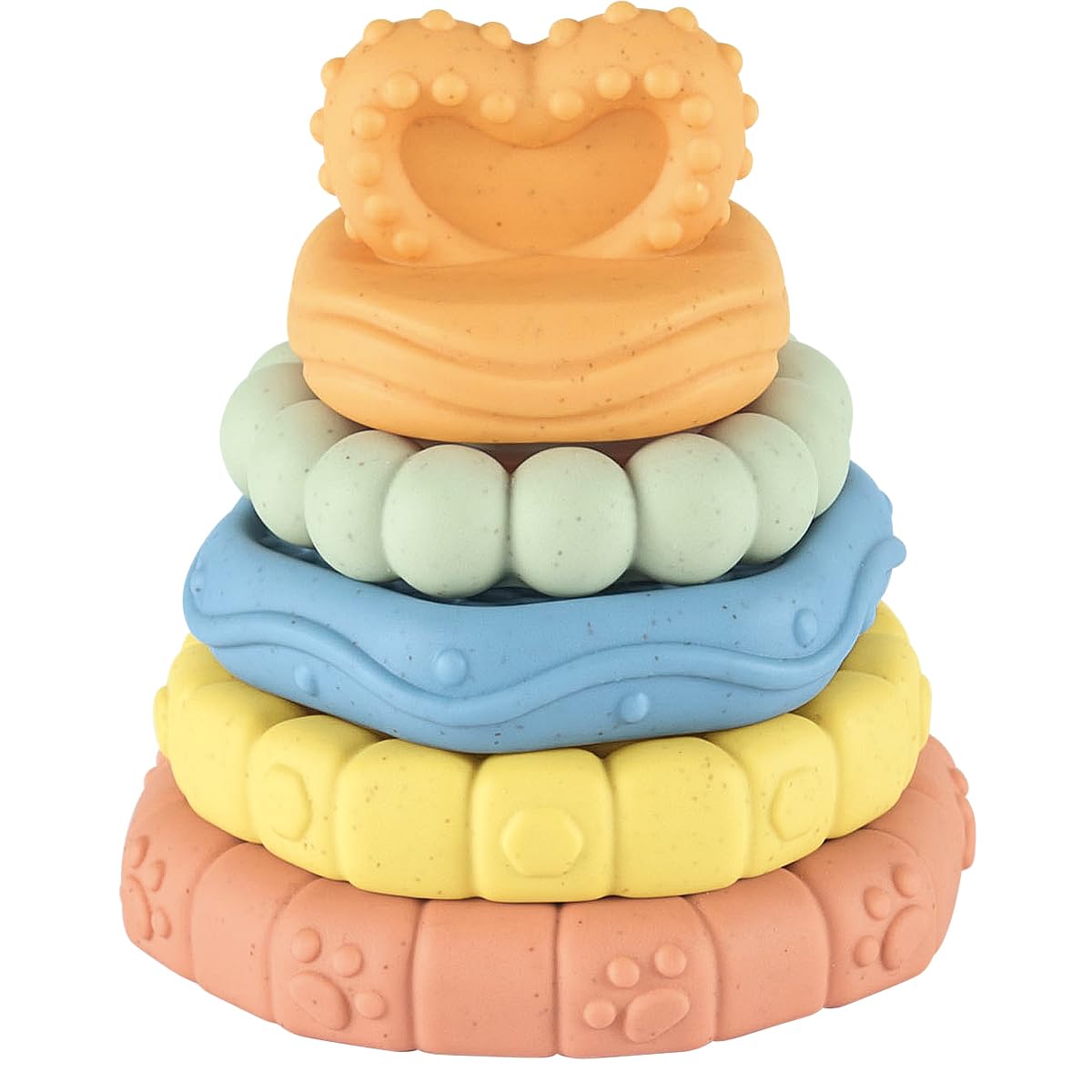 Cosaway 32Packs Baby Toys Set Montessori Toys For Babies 6-12 Months Food-Grade Sensory Toys Infant Stacking Circles Teether Blo