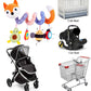 Orzizro Car Seat Toys, Baby Plush Spiral Hanging Toys For Stroller Crib Bar Bassinet Car Seat Mobile With Music Box Bb Squeaker Rattles- Orange Fox