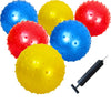 Appleround 6-Pack Of 7-Inch Knobby Balls With 1 Air Pump - Fun Sensory Balls, Party Favors, Inflatable Bouncy Balls