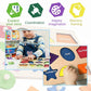 Montessori Toy Wooden Shape Peg Puzzles Montessori Baby Puzzle Geometric Shape Puzzle with Board Knob Preschool Wooden Puzzles f